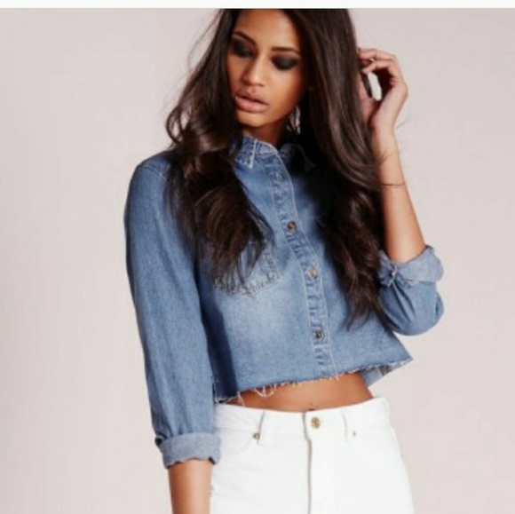 crop top jean shirt